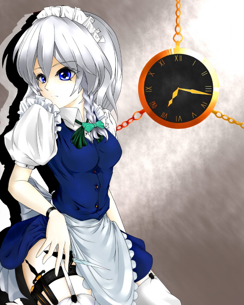 izayoi sakuya (touhou) drawn by parad@_jibaku_rei
