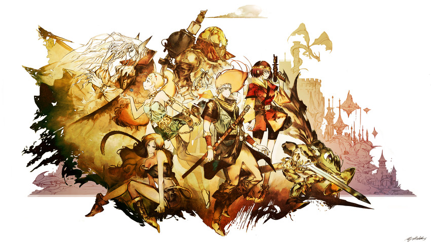 lucca ashtear, crono, marle, ayla, robo, and 2 more (chrono trigger) drawn by mjhutchins