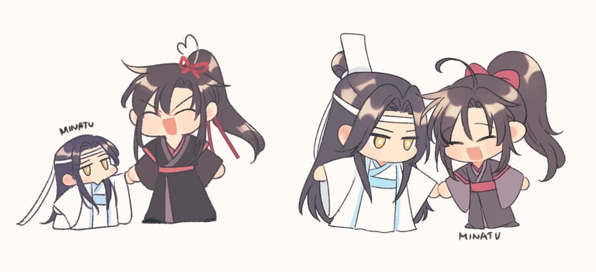 wei wuxian and lan wangji (modao zushi) drawn by minataka94