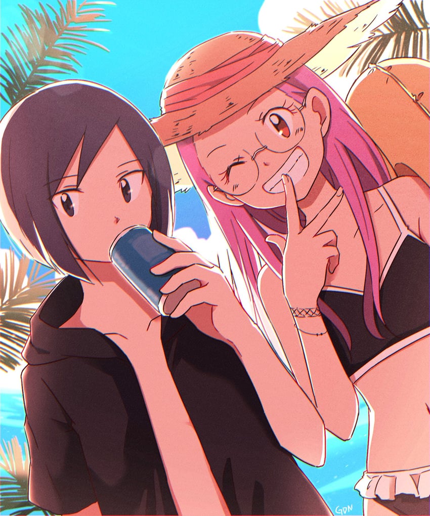 inoue miyako and ichijouji ken (digimon and 1 more) drawn by gdn0522