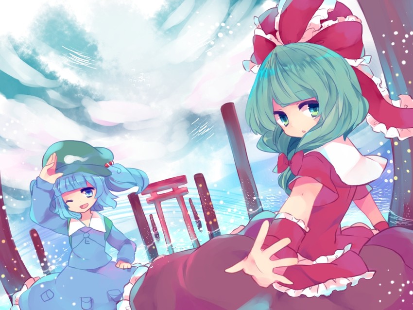 kawashiro nitori and kagiyama hina (touhou) drawn by shapeson