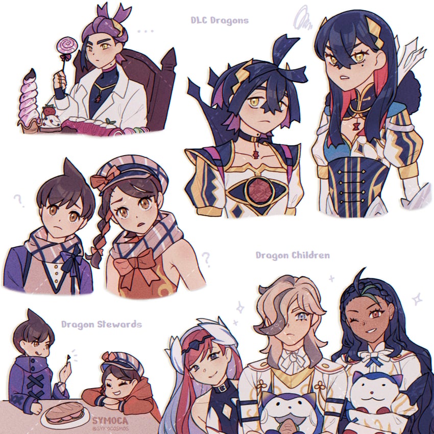 kieran, juliana, carmine, florian, nemona, and 10 more (pokemon and 3 more) drawn by symoca