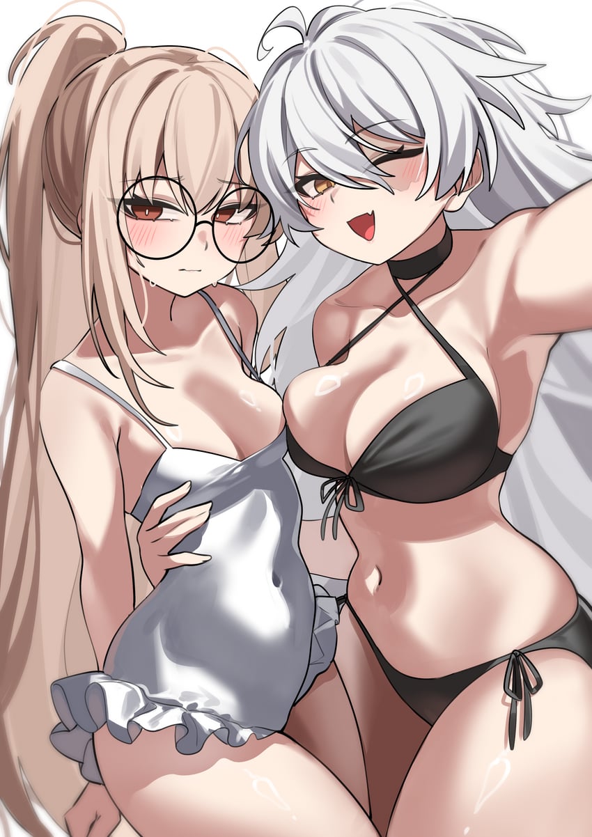 female commander and type 80 (girls' frontline) drawn by redshark_(t373412)