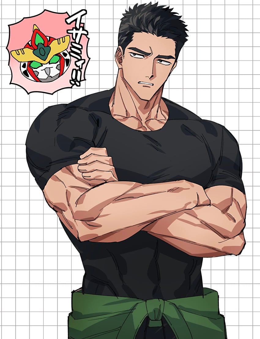 ao isami and bravern (yuuki bakuhatsu bang bravern) drawn by domo_(domo_kizusuki)