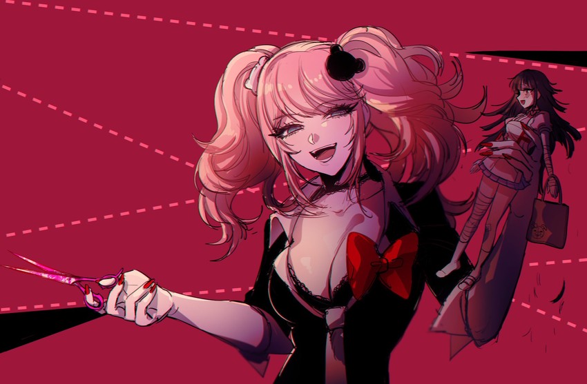 enoshima junko, tsumiki mikan, and monomi (danganronpa and 2 more) drawn by gwanlamcha