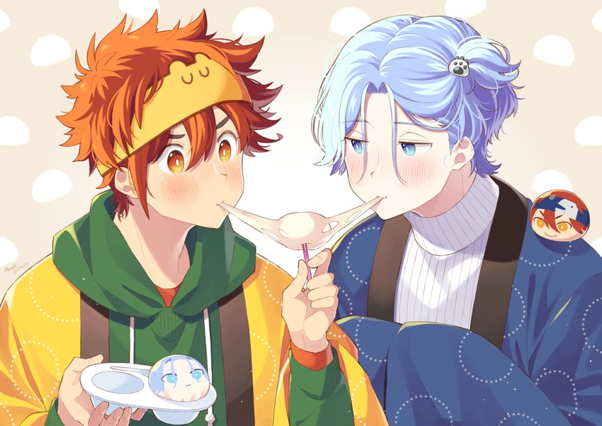 kyan reki and hasegawa langa (sk8 the infinity) drawn by uppi