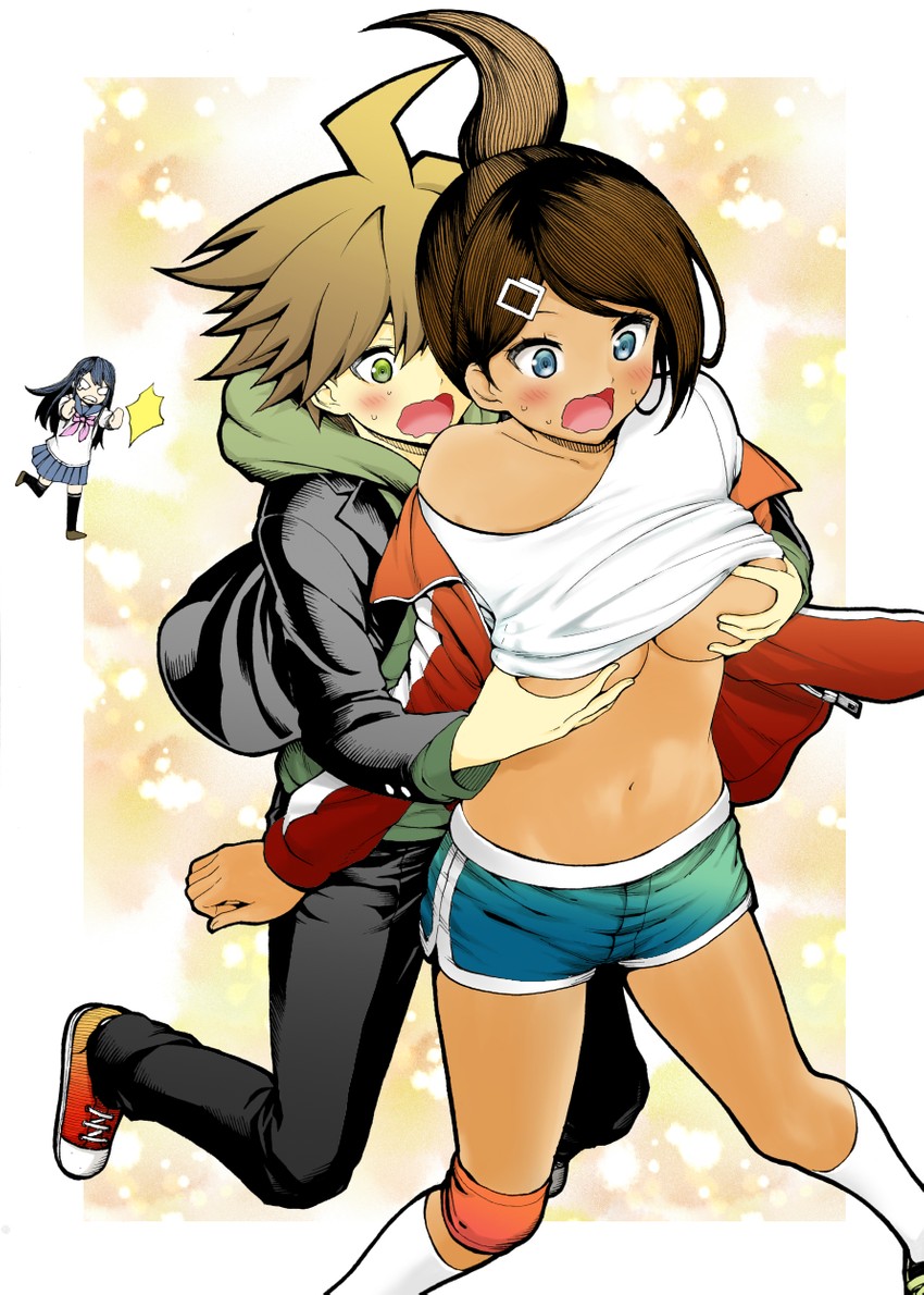naegi makoto, maizono sayaka, and asahina aoi (danganronpa and 1 more) drawn by itou_g-tarou