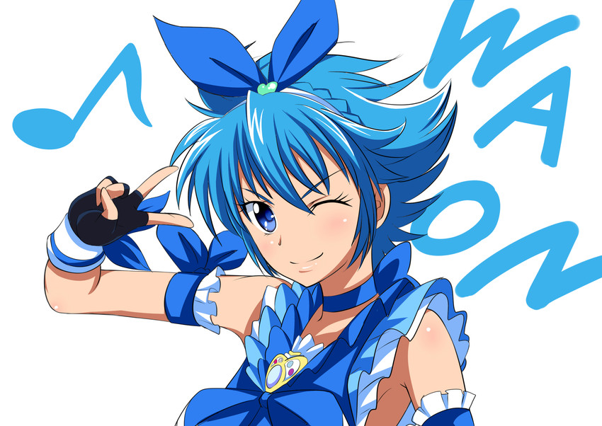 nishijima waon, nishio uta, and cure beat (precure and 1 more) drawn by jabara_tornado