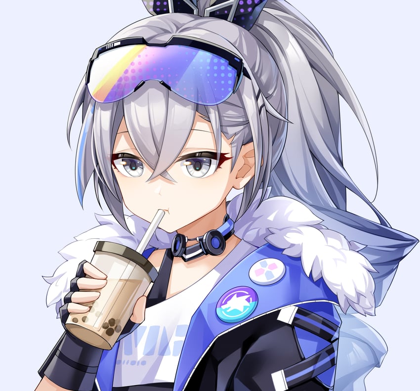 silver wolf (honkai and 1 more) drawn by hamilundenongdizhe