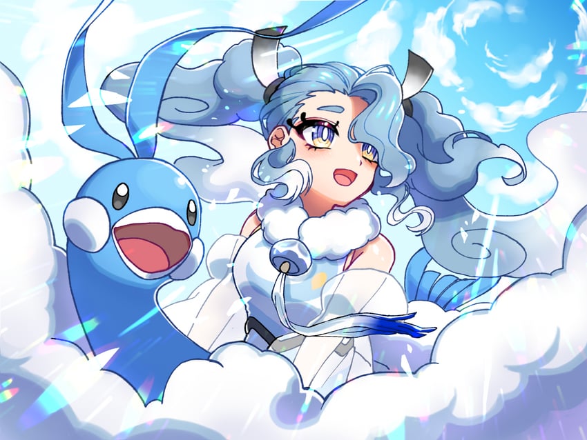 hatsune miku, altaria, and flying miku (pokemon and 2 more) drawn by nenden_(user_ujdp8383)