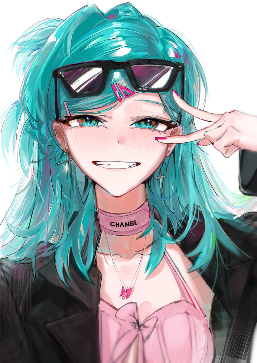 hatsune miku (vocaloid and 1 more) drawn by castt77