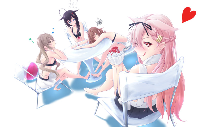 shigure, yuudachi, shigure kai ni, yuudachi kai ni, murasame, and 1 more (kantai collection) drawn by shiroshisu