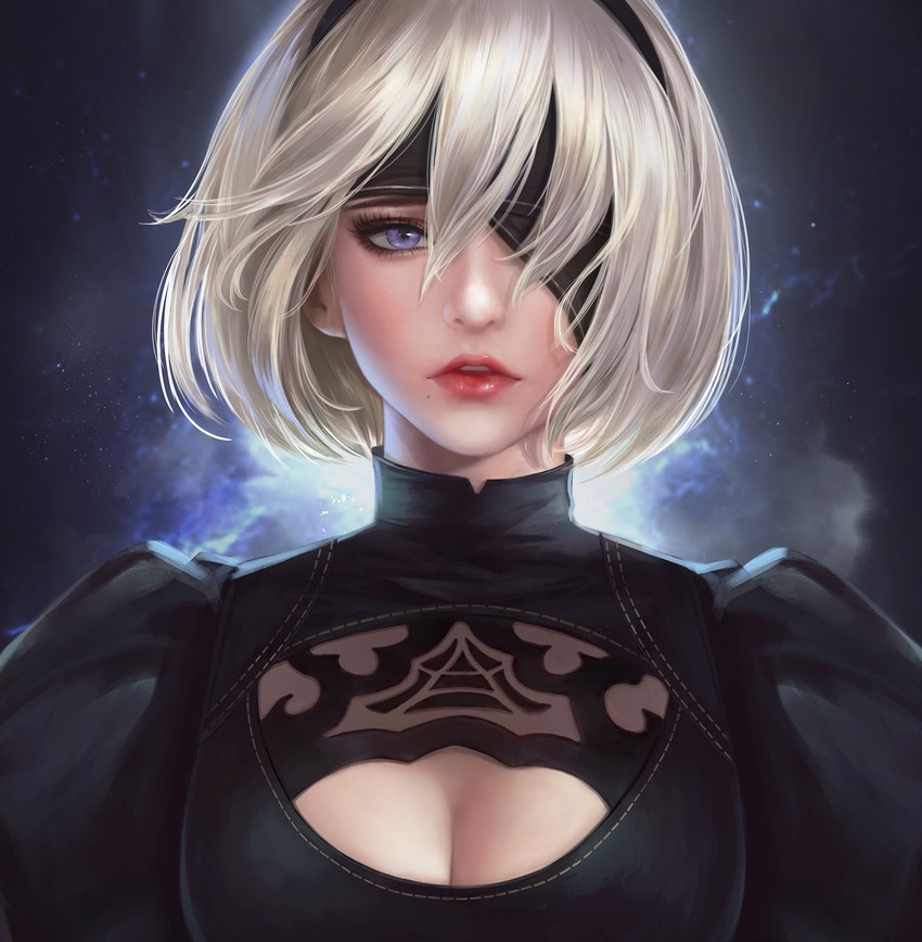 2b (nier and 1 more) drawn by qianyu_mo