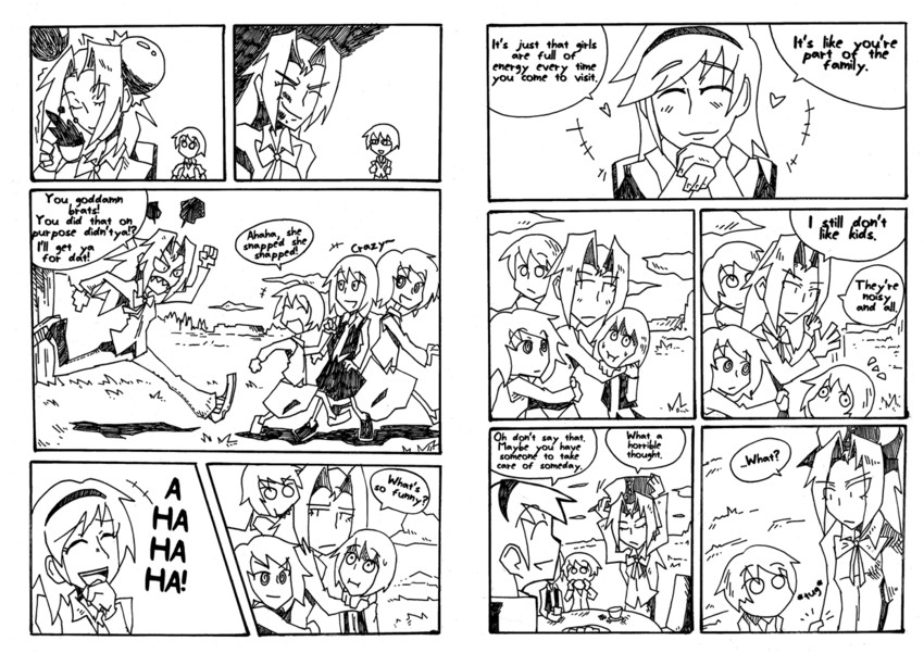 lunasa prismriver, merlin prismriver, lyrica prismriver, mima, and layla prismriver (touhou) drawn by setz