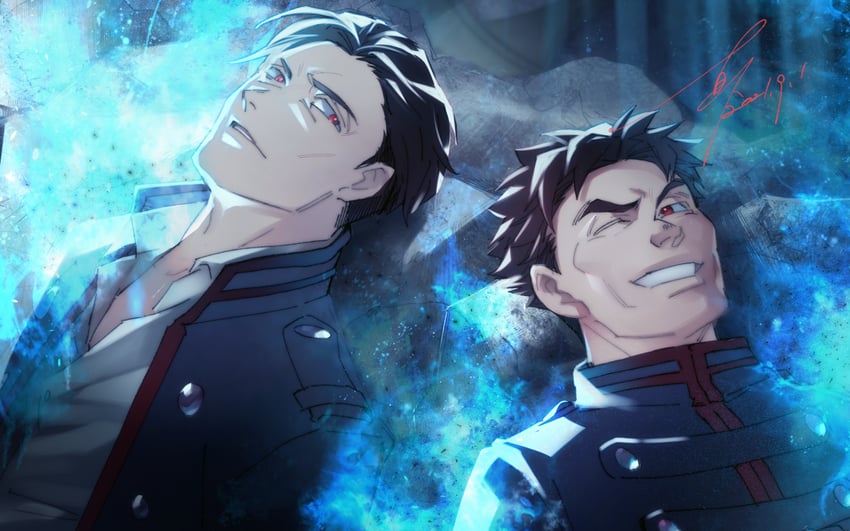 maede yoshinbu and tokuichi yamagami (mars red) drawn by makoto1009