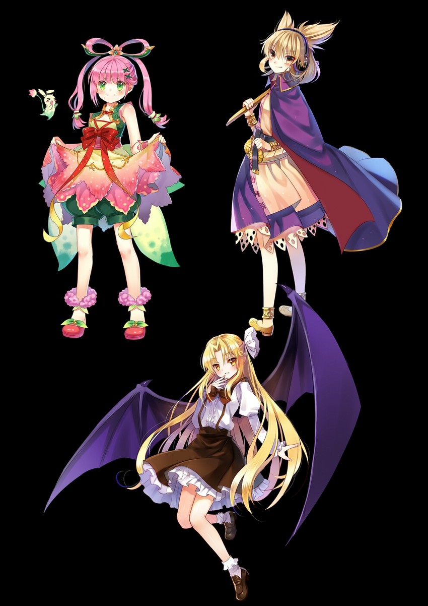toyosatomimi no miko and kurumi (touhou and 1 more) drawn by jiji_(381134808)