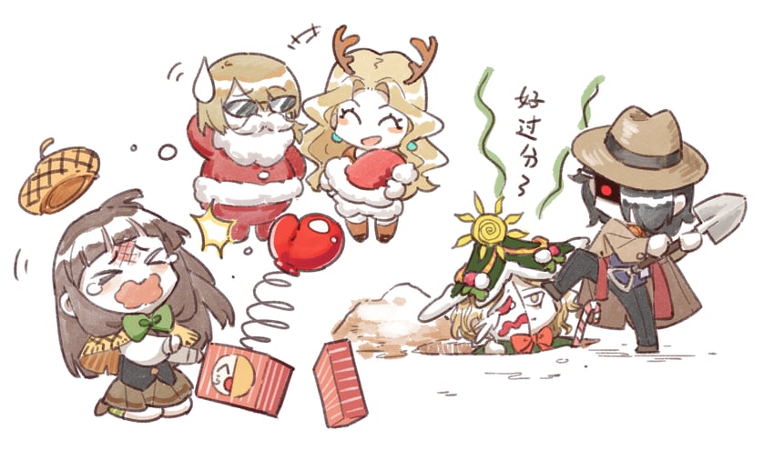 yomiuri nikei, sannoji mikado, nijiue iroha, makunouchi hajime, and magorobi emma (danganronpa and 2 more) drawn by gisces