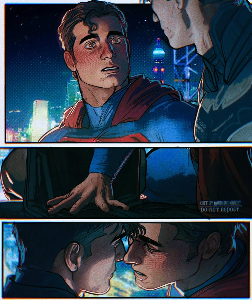 batman, superman, clark kent, and bruce wayne (dc comics and 2 more) drawn by umikochannart