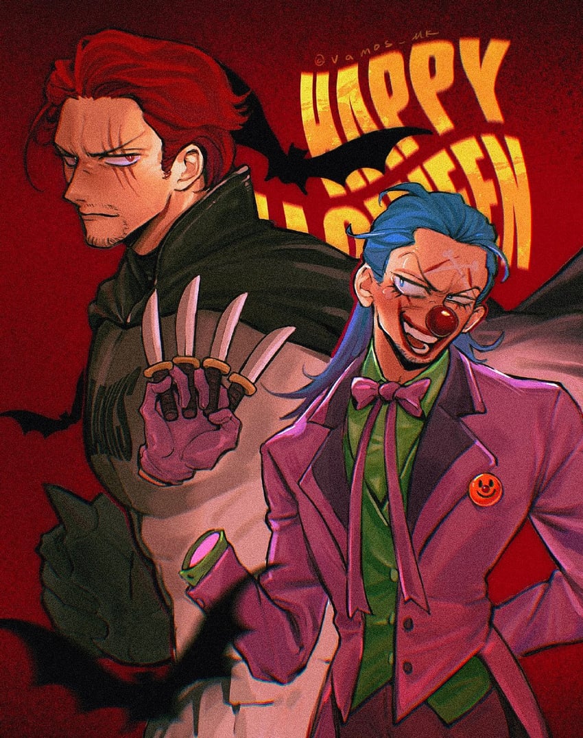shanks and buggy the clown (one piece) drawn by vamos_mk