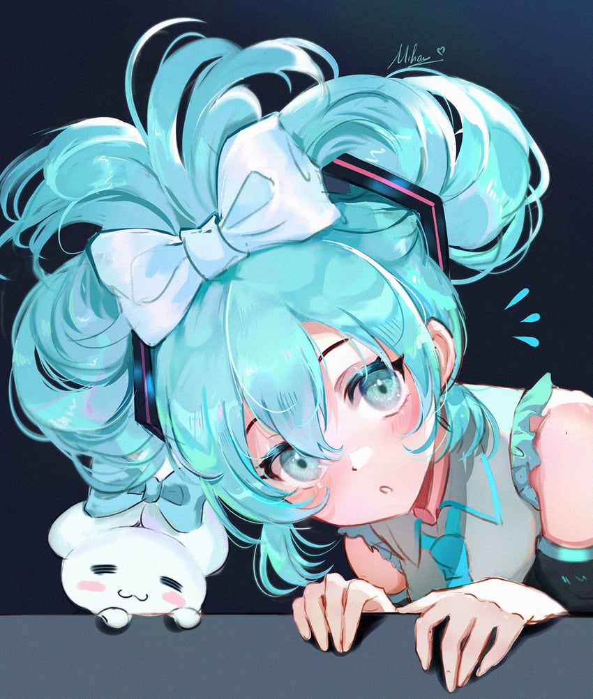 hatsune miku, cinnamoroll, and cinnamiku (vocaloid and 2 more) drawn by mihan_(mihan_art)