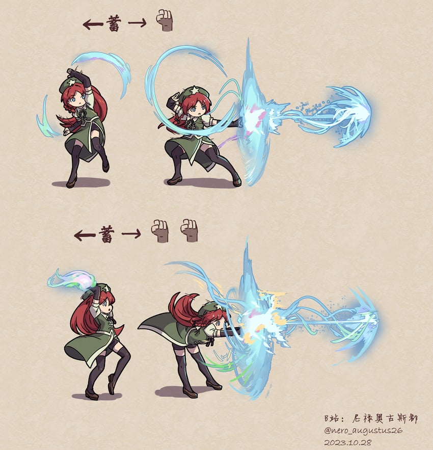 hong meiling and chun-li (touhou and 2 more) drawn by nero_augustus