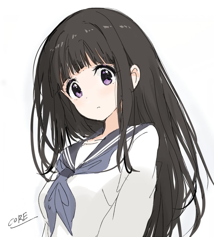 chitanda eru (hyouka) drawn by core_(mayomayo)