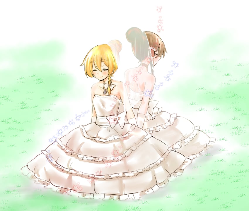 hakurei reimu and kirisame marisa (touhou) drawn by kaya_rio