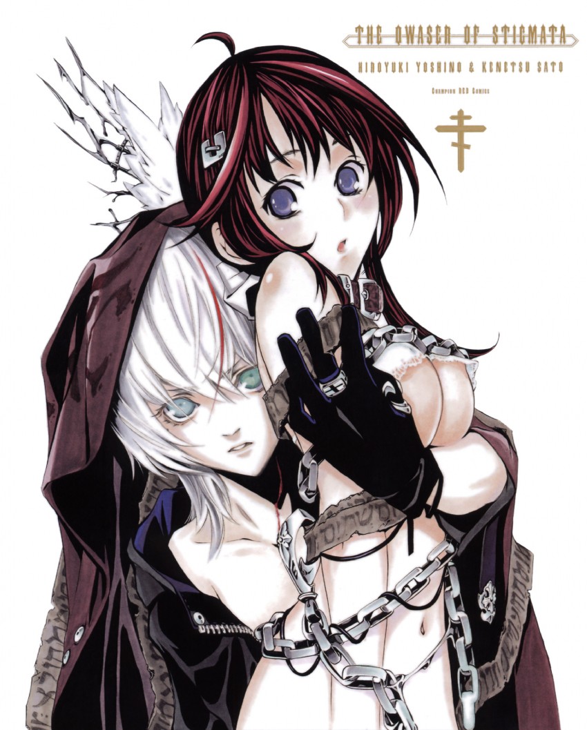 oribe mafuyu and aleksander nikolaevich her (seikon no qwaser) drawn by satou_ken'etsu
