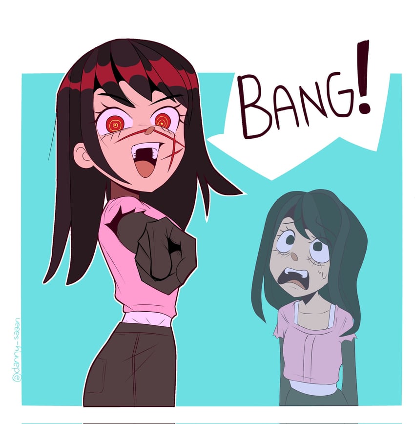 yoru and mitaka asa (chainsaw man) drawn by danny_saaan