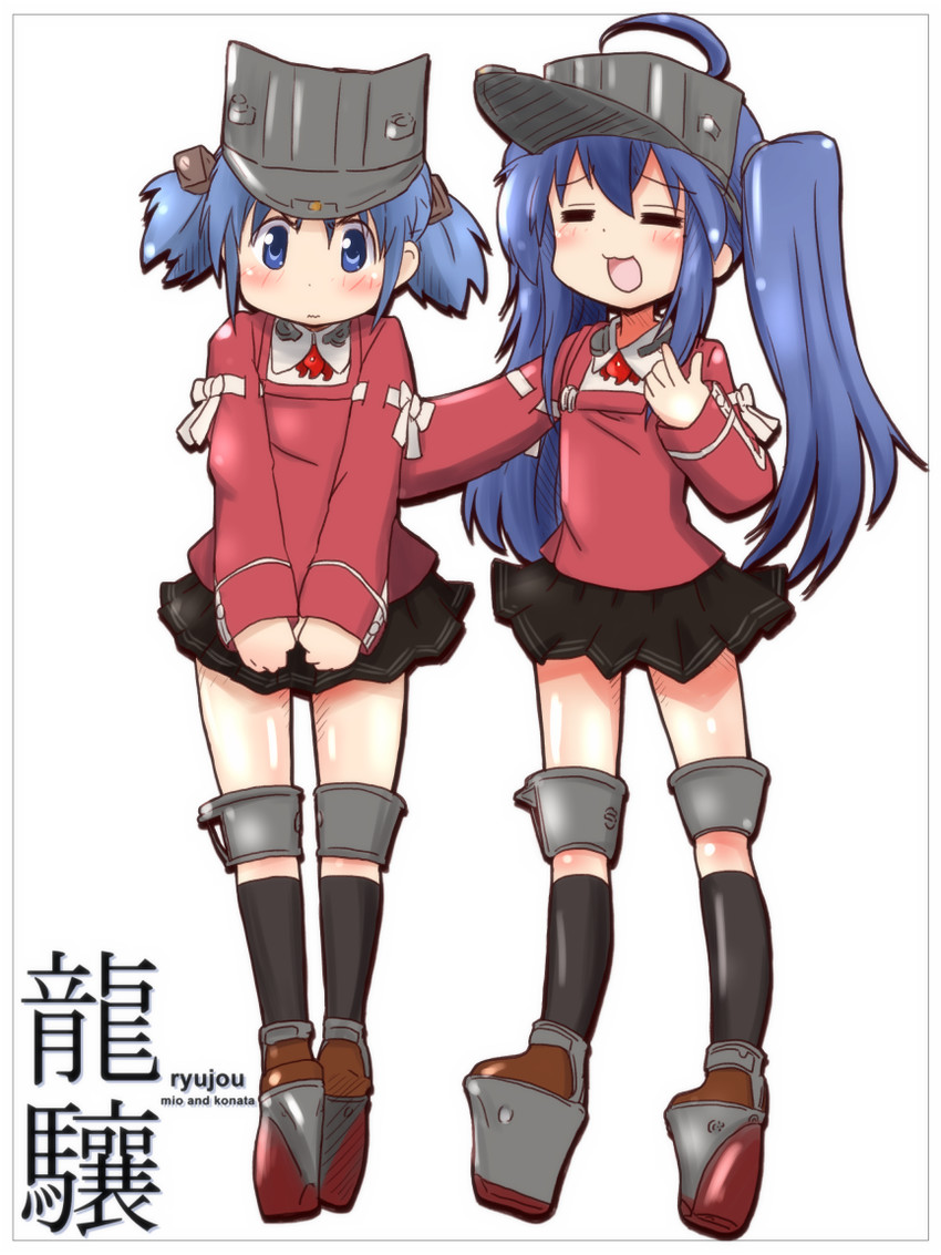 ryuujou, izumi konata, and naganohara mio (kantai collection and 4 more) drawn by mizushima_(p201112)