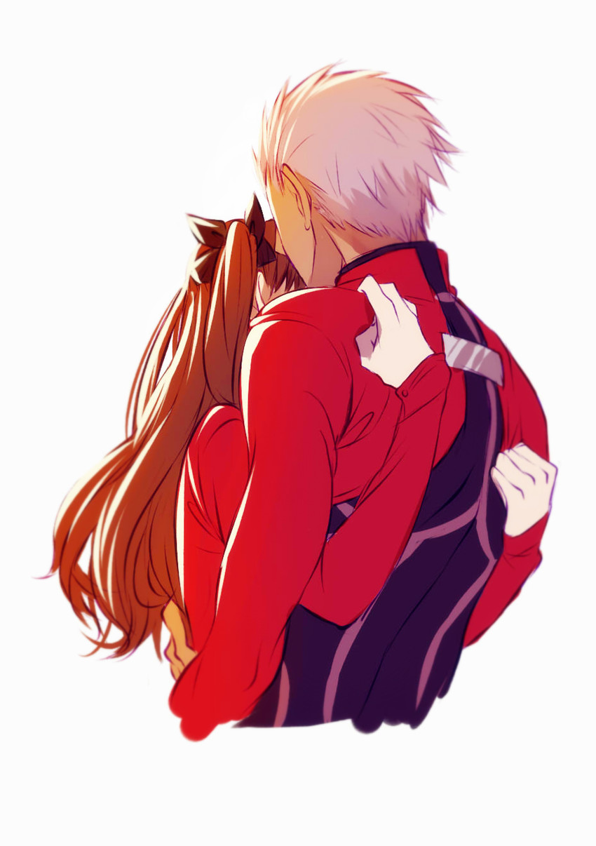 tohsaka rin and archer (fate and 1 more) drawn by yaoshi_jun