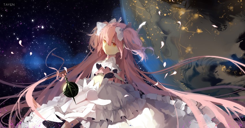 kaname madoka and ultimate madoka (mahou shoujo madoka magica) drawn by tayen