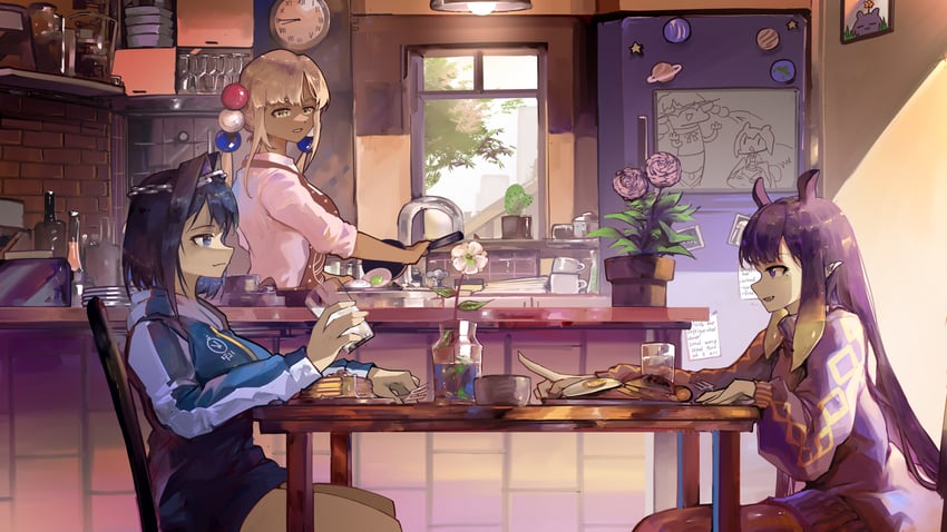 ninomae ina'nis, ouro kronii, takodachi, and tsukumo sana (hololive and 1 more) drawn by vyragami
