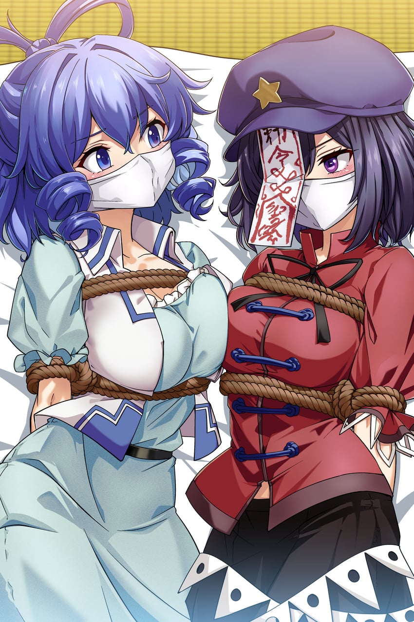 kaku seiga and miyako yoshika (touhou) drawn by kikoka_(mizuumi)