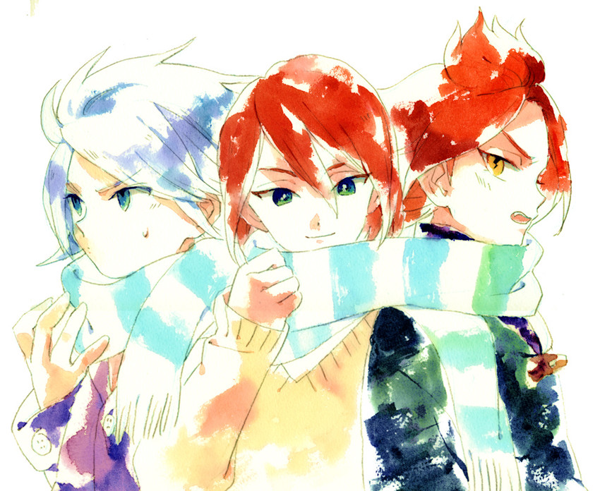 kiyama hiroto, nagumo haruya, and suzuno fuusuke (inazuma eleven) drawn by unome_(tknm)