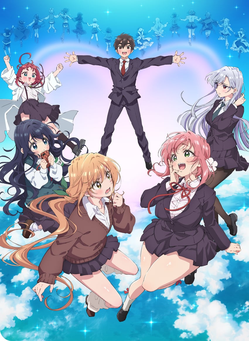 hanazono hakari, inda karane, yoshimoto shizuka, aijou rentarou, eiai nano, and 16 more (kimi no koto ga dai dai dai dai daisuki na 100-nin no kanojo)