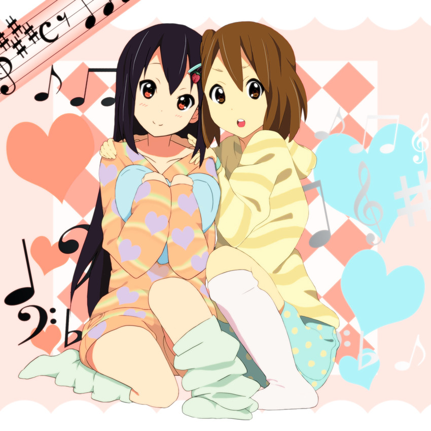 nakano azusa and hirasawa yui (k-on!) drawn by kaiman