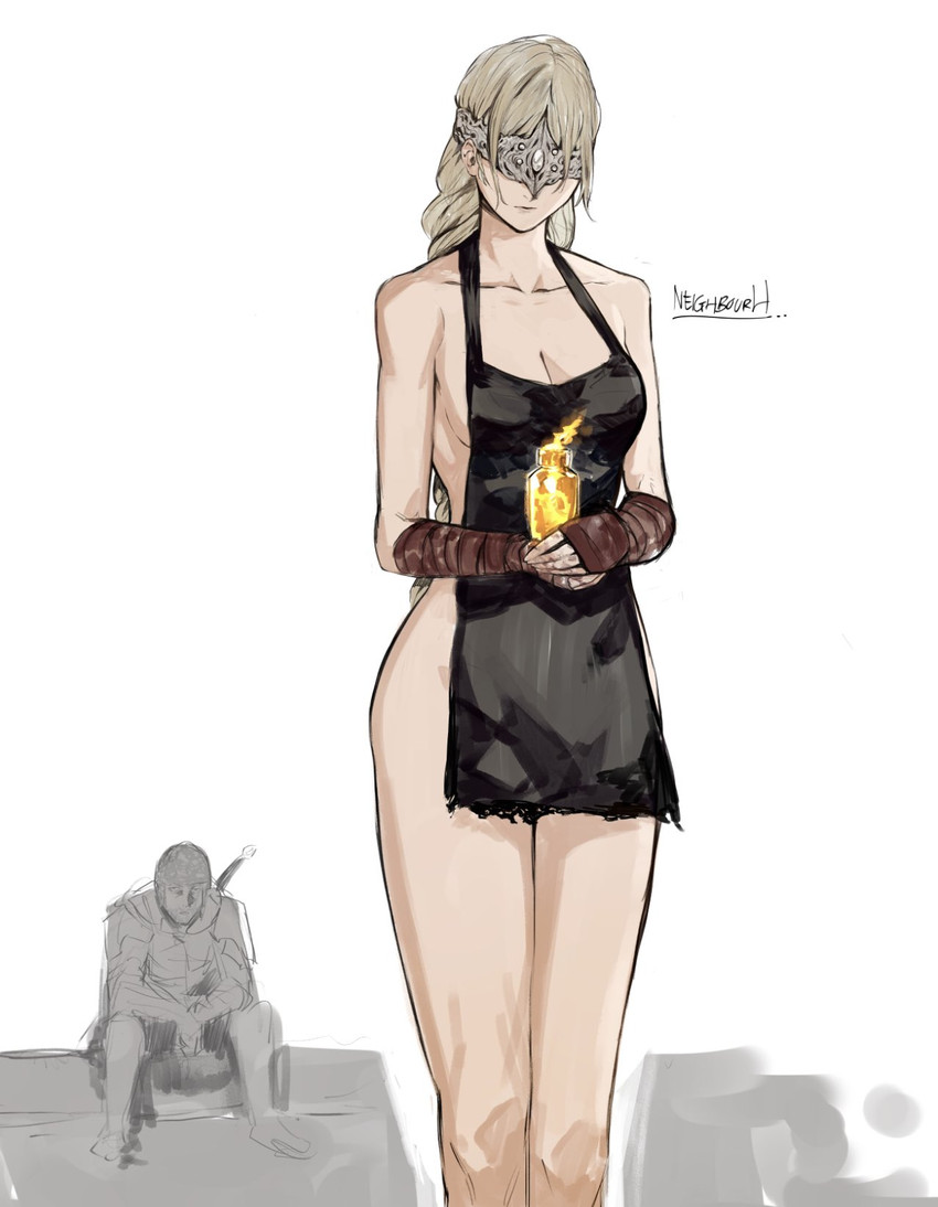 fire keeper and hawkwood (dark souls and 2 more) drawn by yourfreakyneighbourh