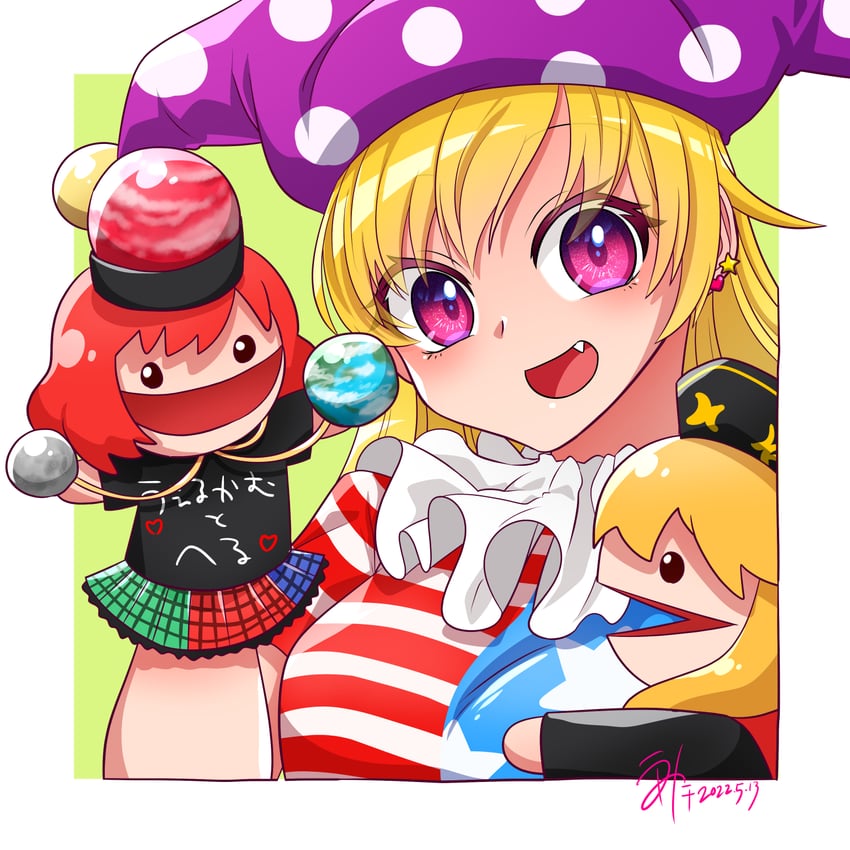clownpiece, junko, and hecatia lapislazuli (touhou) drawn by umetake_moka
