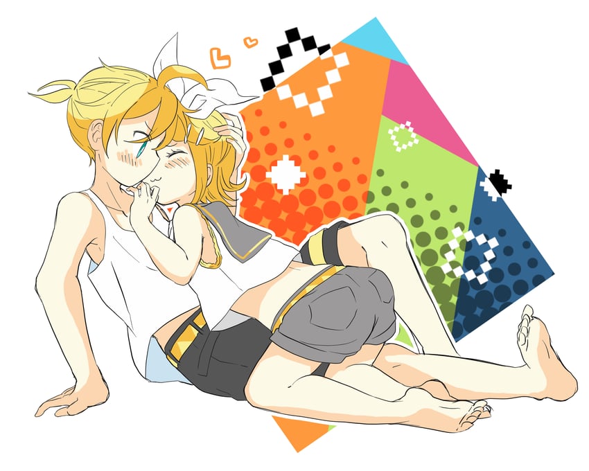 kagamine rin and kagamine len (vocaloid) drawn by 7:24