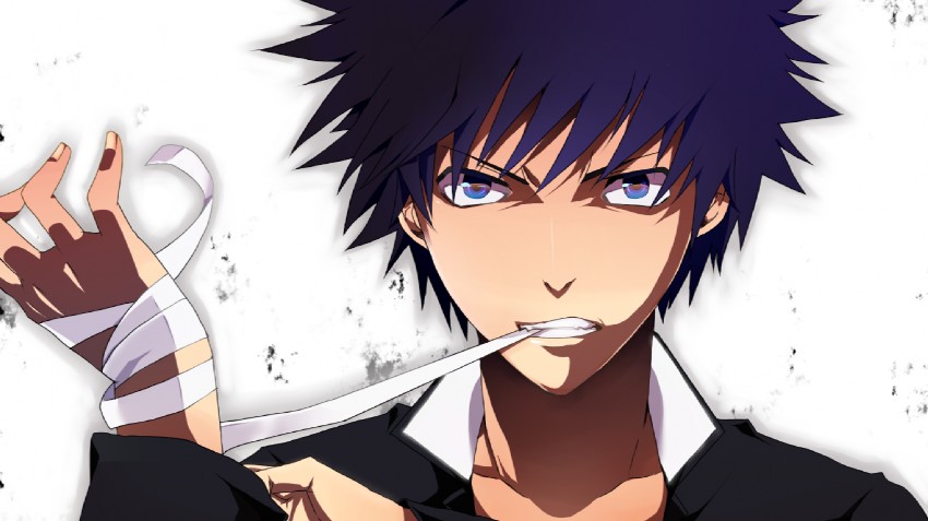 kamijou touma (toaru majutsu no index) drawn by tsunami_(sorudora)