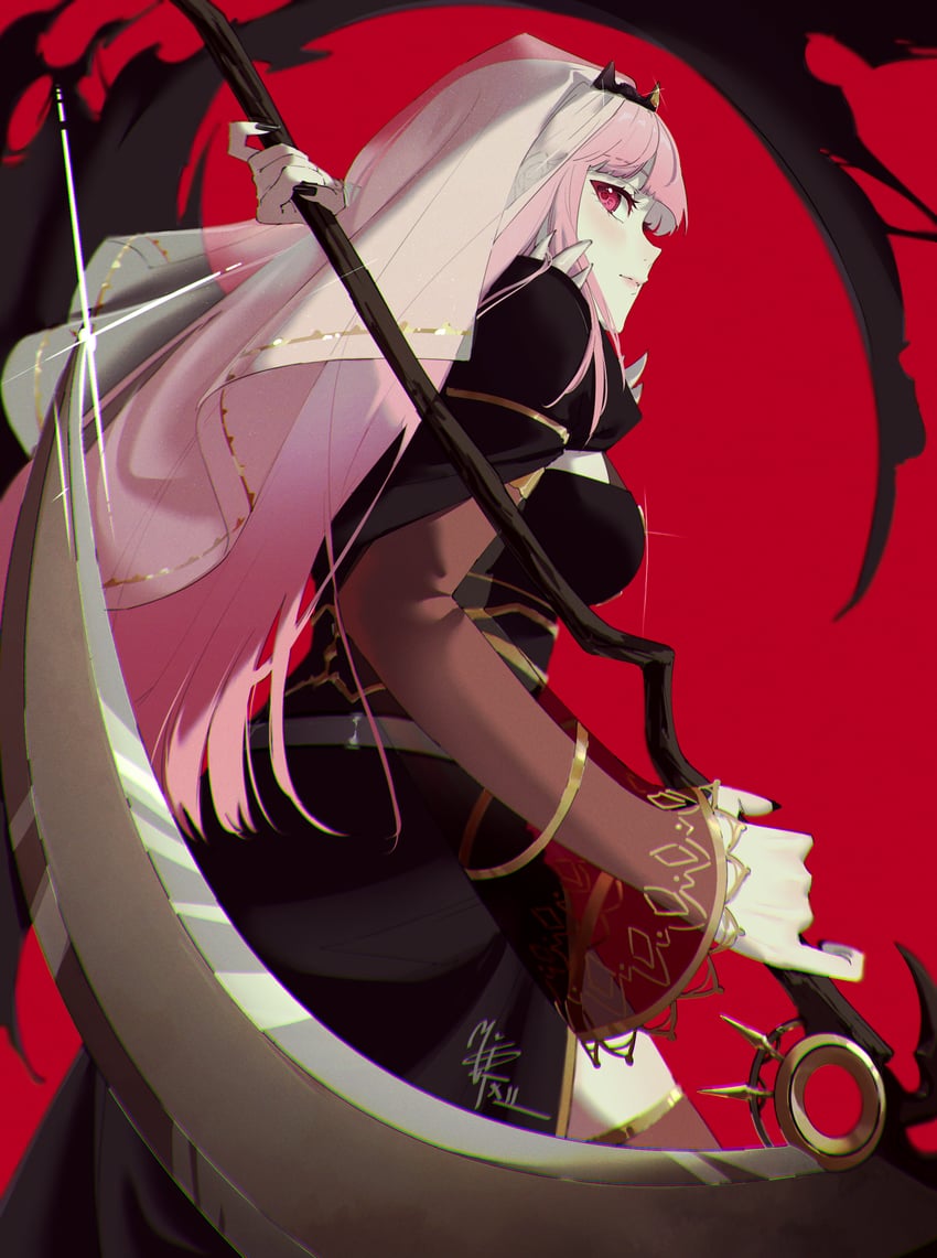 mori calliope (hololive and 1 more) drawn by mistxii