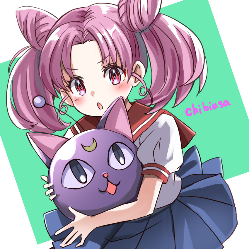chibi usa and luna-p (bishoujo senshi sailor moon and 1 more) drawn by chanmarorux