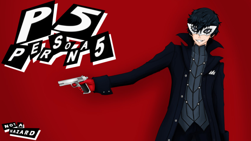 amamiya ren and joker (persona and 1 more) drawn by not_a_hazard