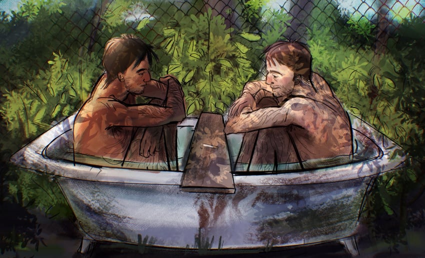 simon henriksson and david leatherhoff (cry of fear and 1 more) drawn by ghoooos