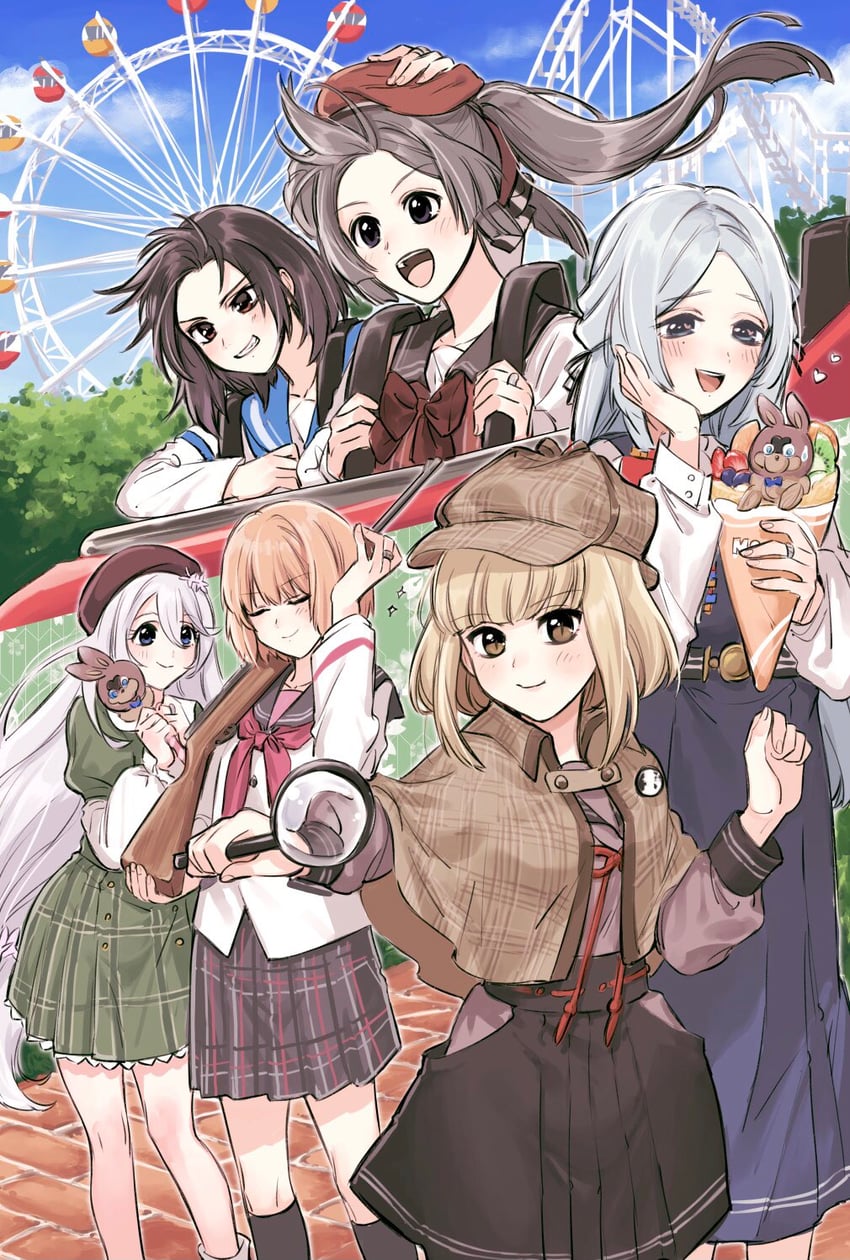 tokime shizuka, toki sunao, miura asahi, hiroe chiharu, aoba chika, and 1 more (mahou shoujo madoka magica and 1 more) drawn by yukishiro_(hitsuji)