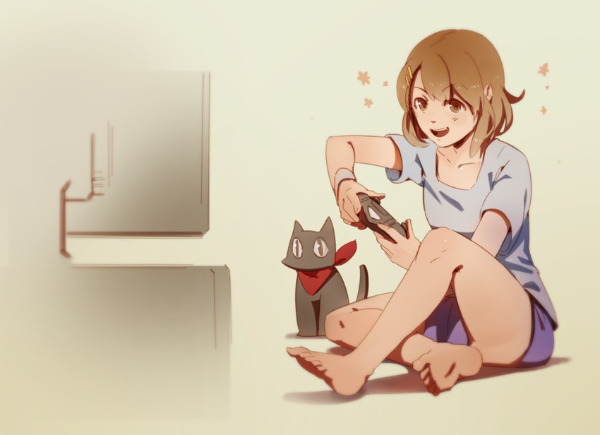 hirasawa yui and sakamoto (k-on! and 1 more) drawn by 3four