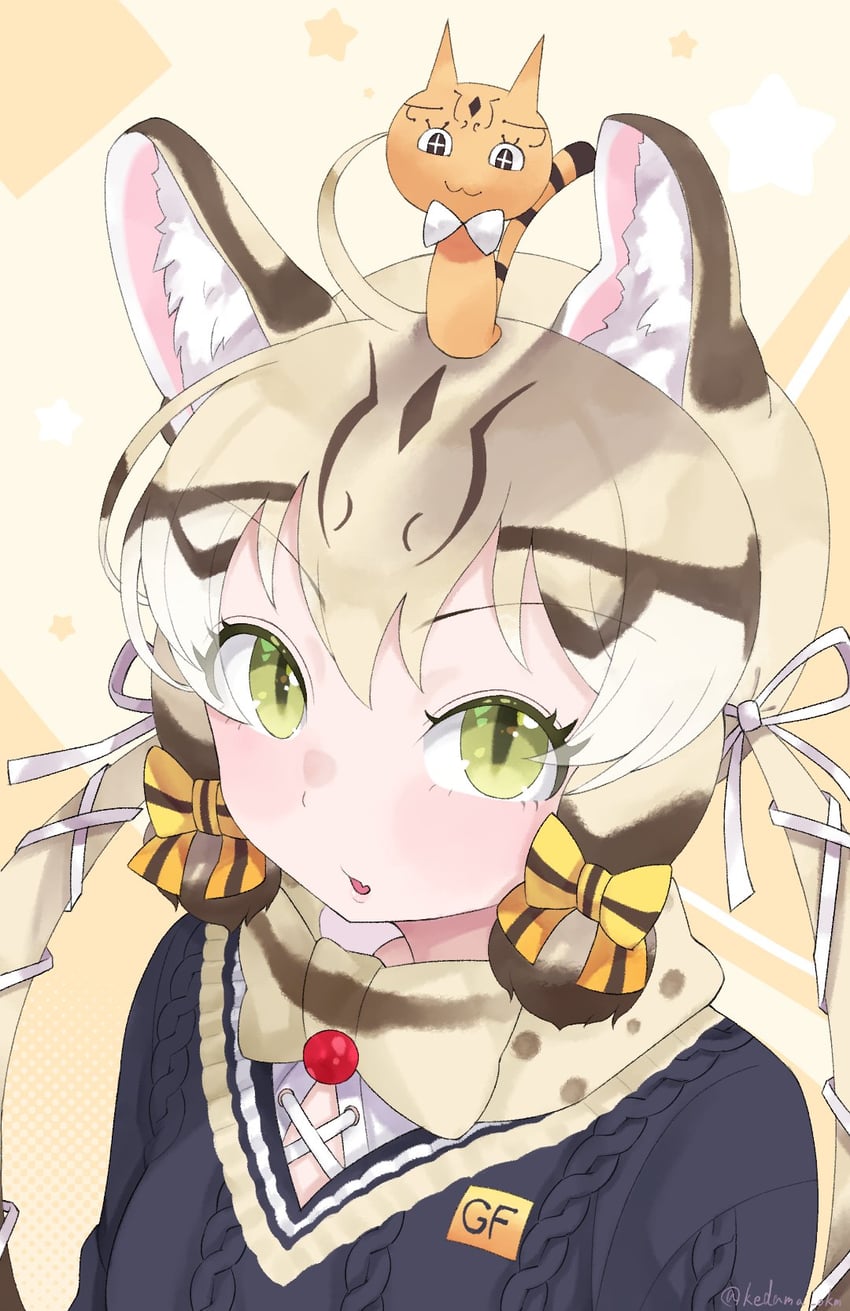 geoffroy's cat (kemono friends and 1 more) drawn by kedama_(ughugjydthjdf)