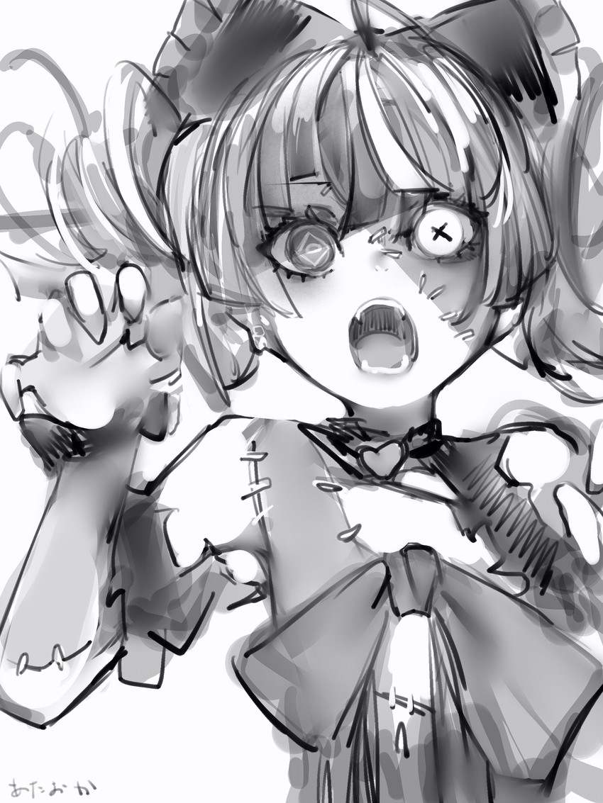 kureiji ollie (hololive and 1 more) drawn by nanashi_(nlo)