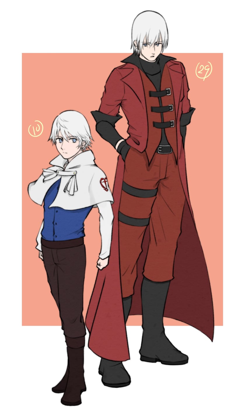 dante and nero (devil may cry) drawn by xingyue_413